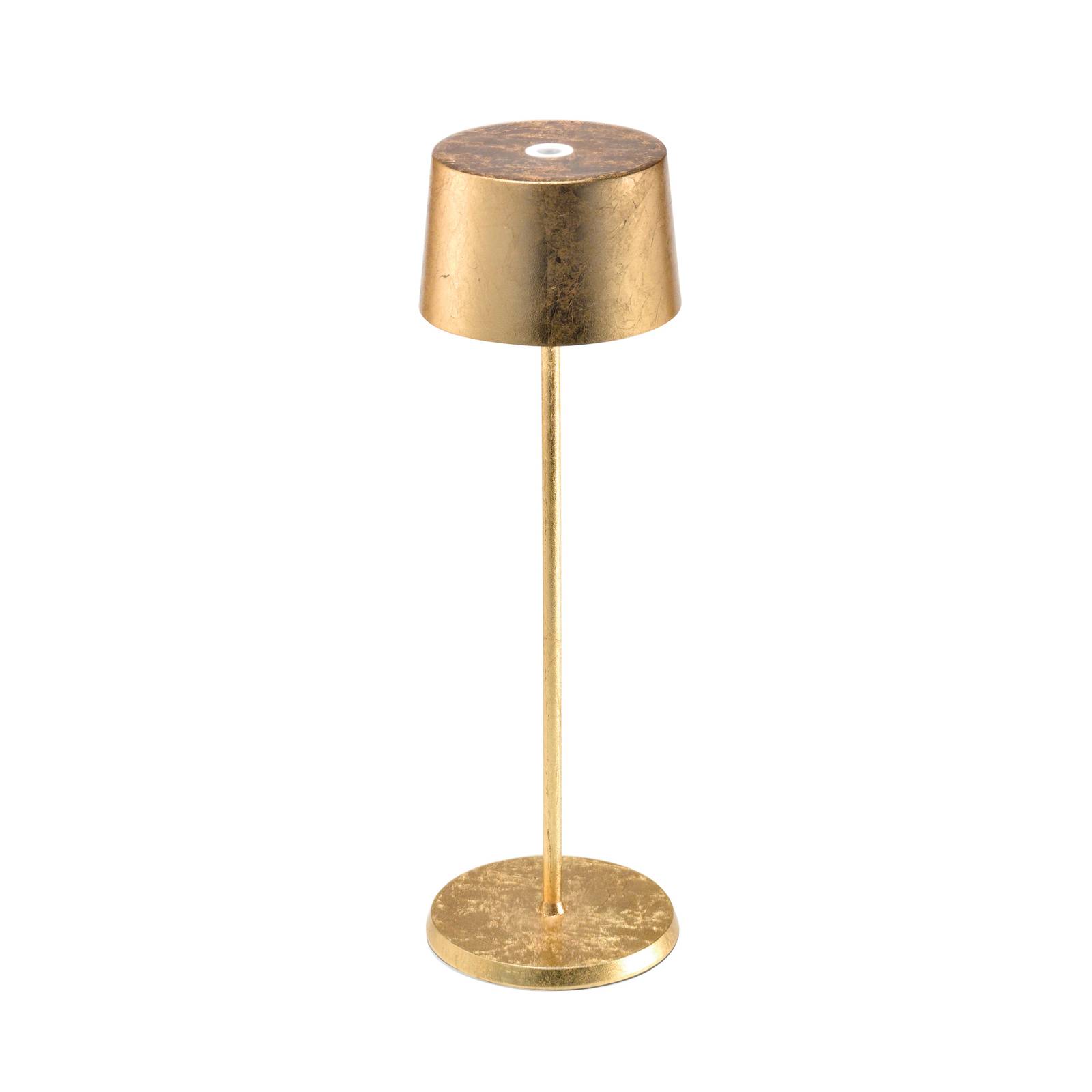 Zafferano olivia 3k újratölthető asztali lámpa arany színben