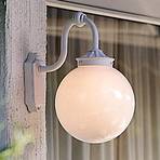 Arcturus outdoor wall light, spherical lampshade