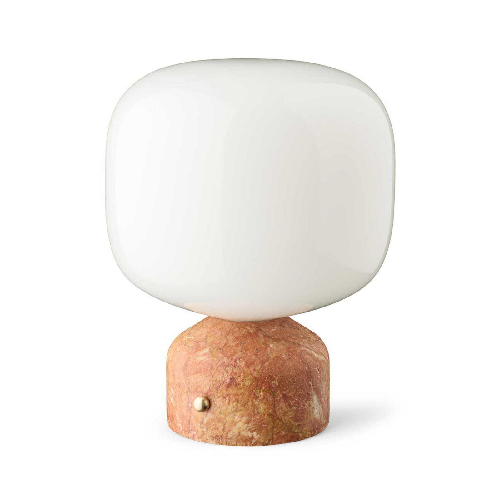 lampe à poser LED rechargeable Meemo, marbre ambre, verre - GEJST