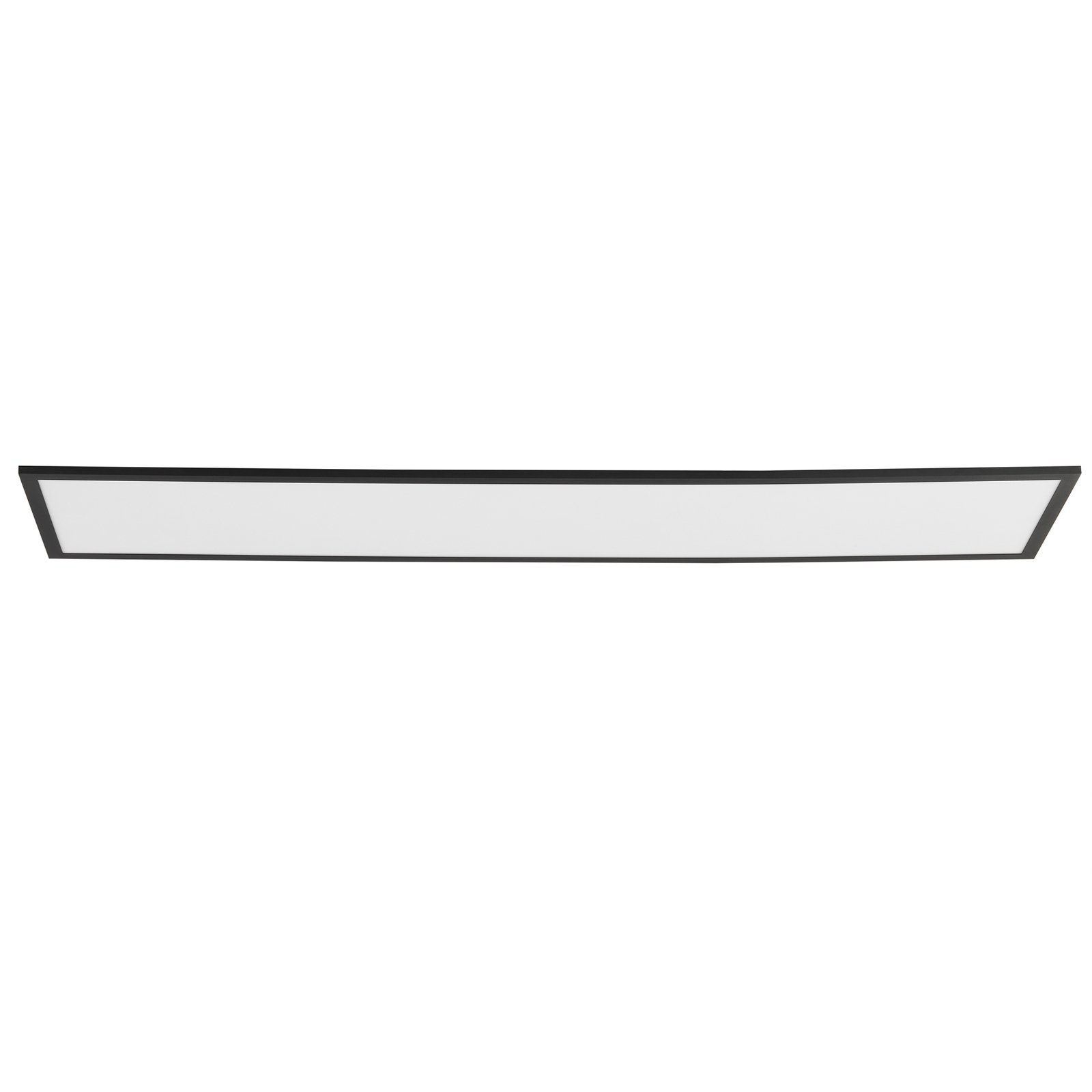 Lindby LED-Panel Lamin, schwarz, 120cm, CCT, dimmbar, Remote