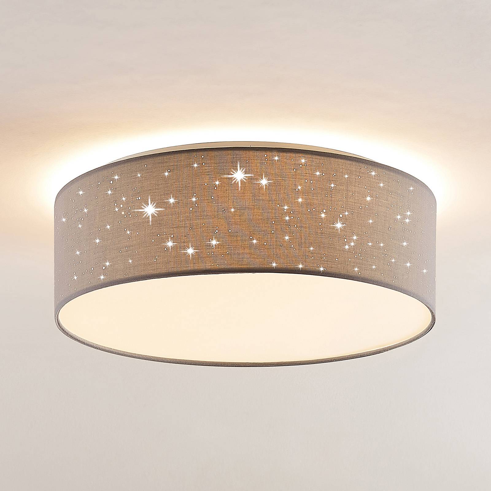 Lindby Ellamina LED-taklampe 40 cm lysegrå