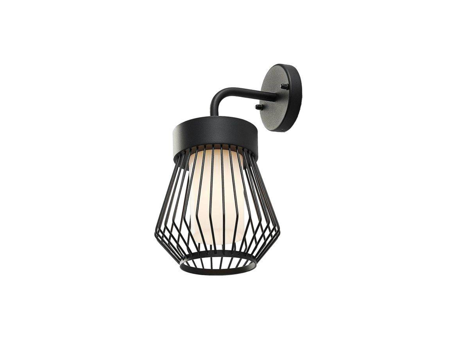 Vajana Outdoor Wall Lamp Black/Opal White - Lindby