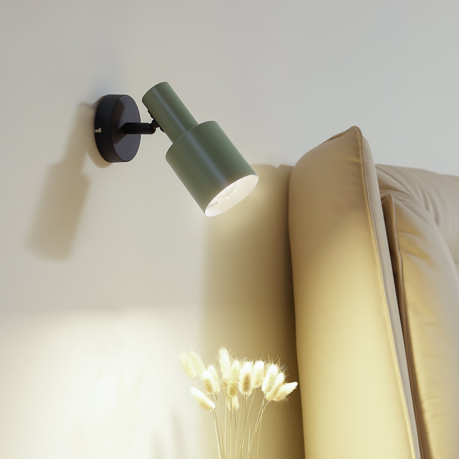 Ovelia Wall Lamp Green/Black - Lindby