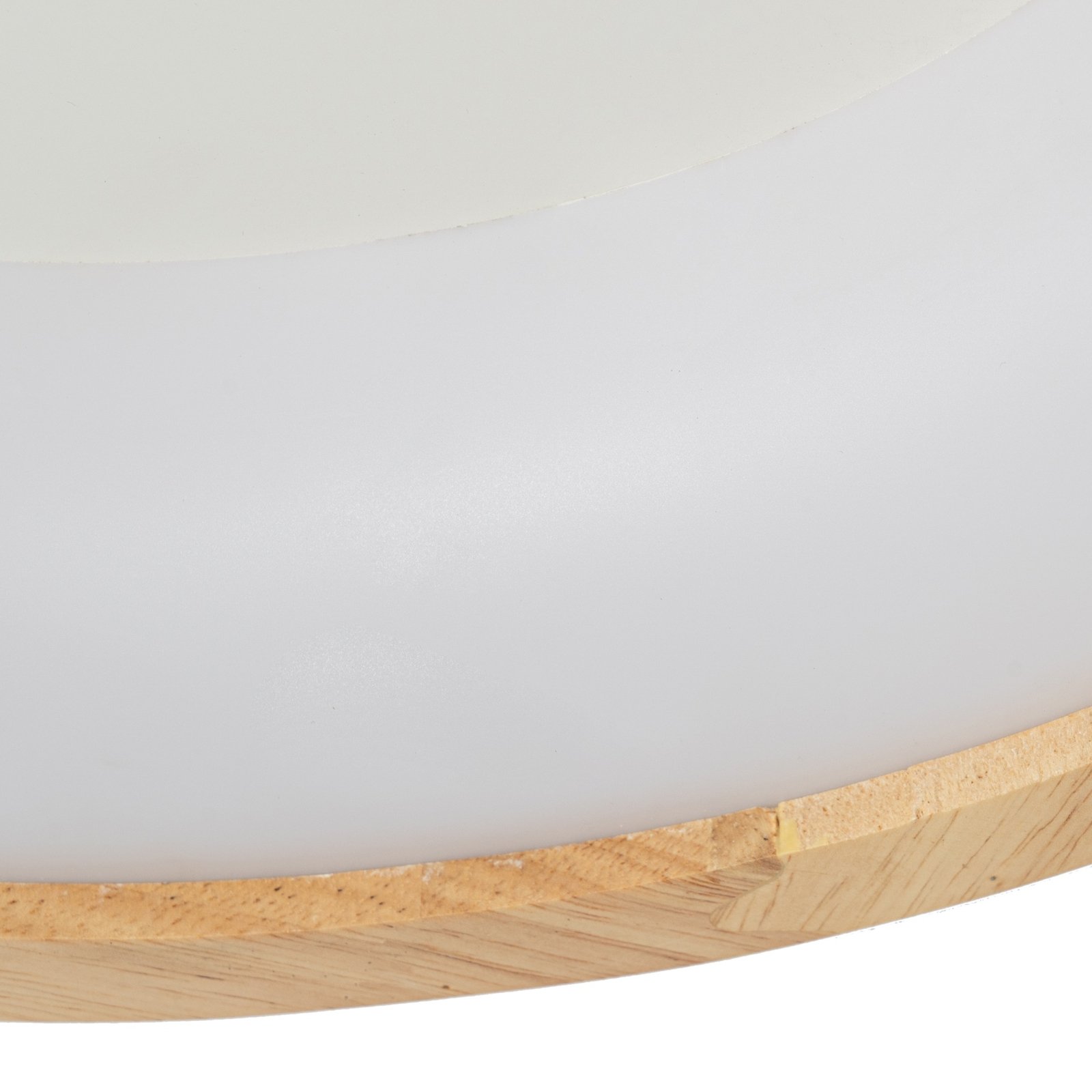 Lucande LED plafondlamp Samvel, Ø 40 cm, hout