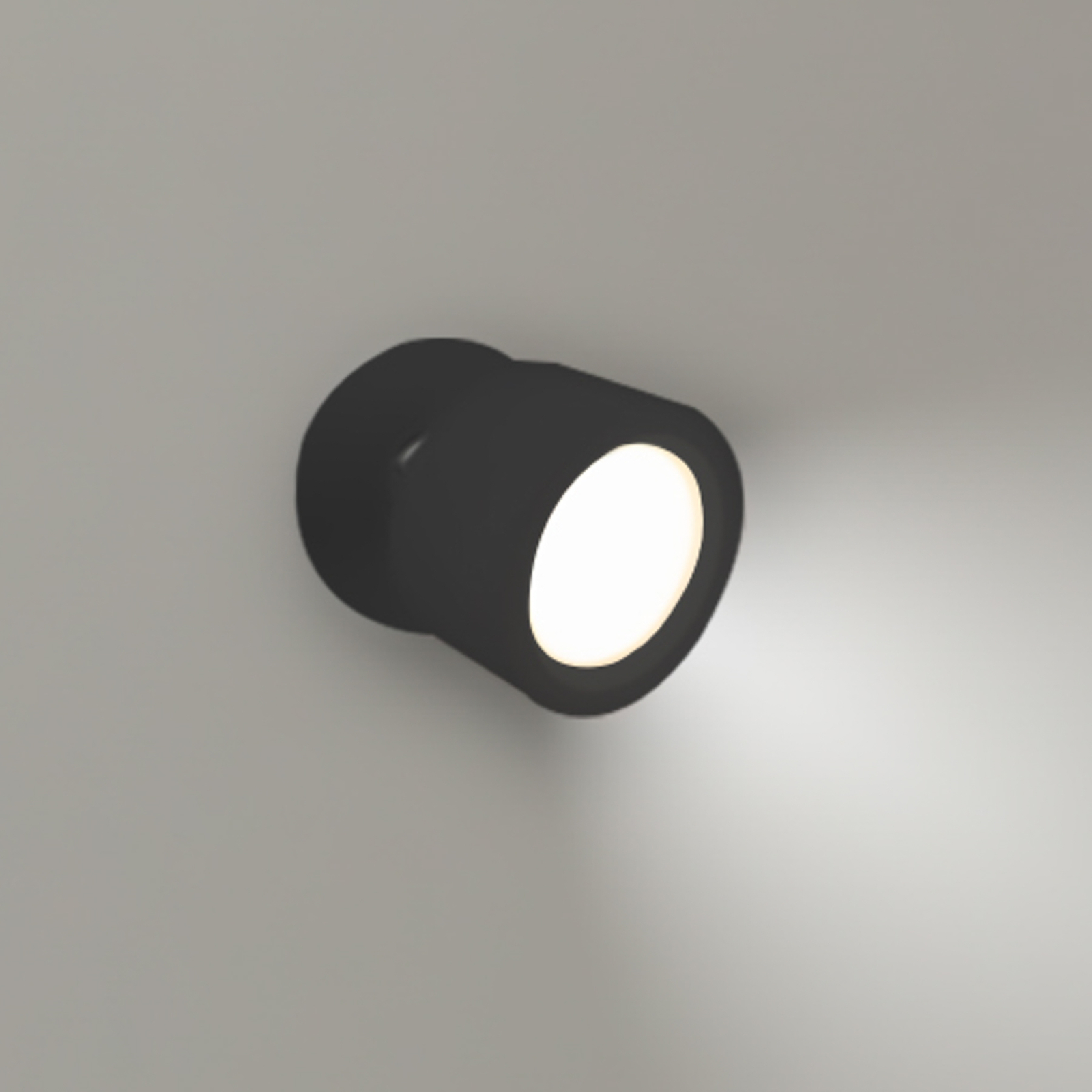 Newgarden LED wall lamp Roll 8, black, swivelling