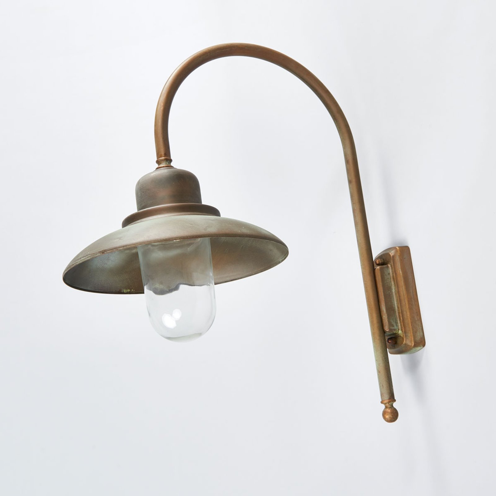 Casale outdoor wall light height 60cm, antique brass