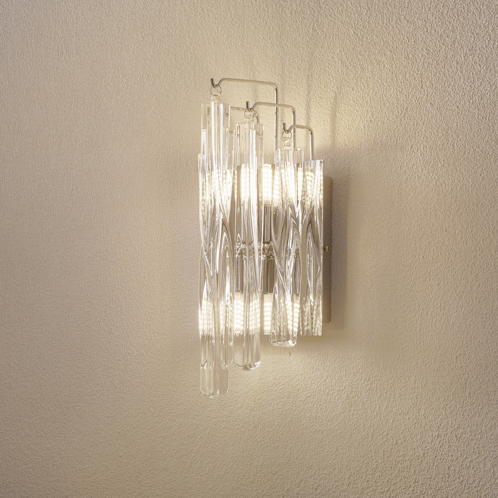 Manacor crystal glass wall light with LED