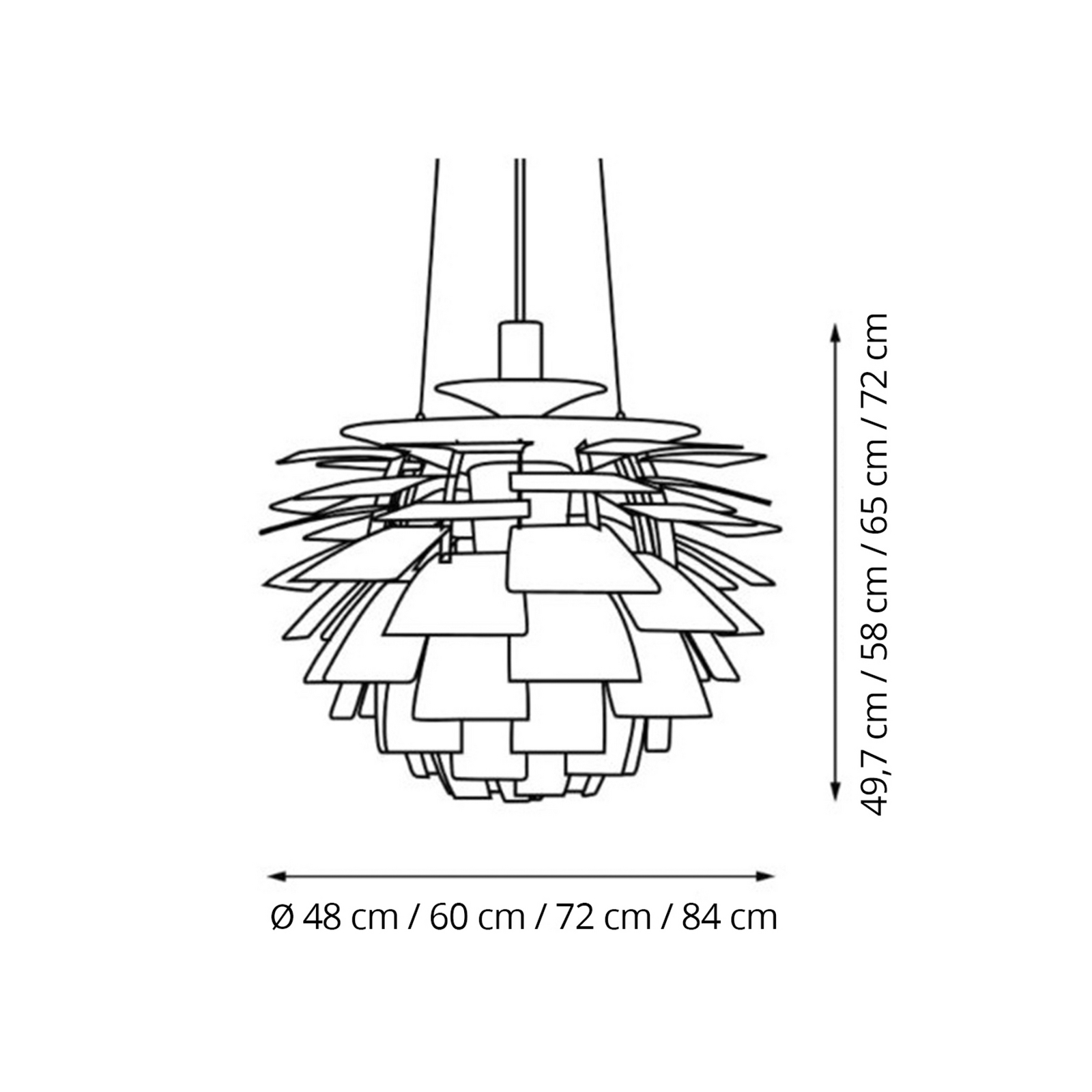PH Artichoke Pendellampe, kupfer, Ø84cm, E27 - Louis Poulsen PH Artichoke Pendellampe, kupfer, Ø84cm, E27 - Louis Poulsen