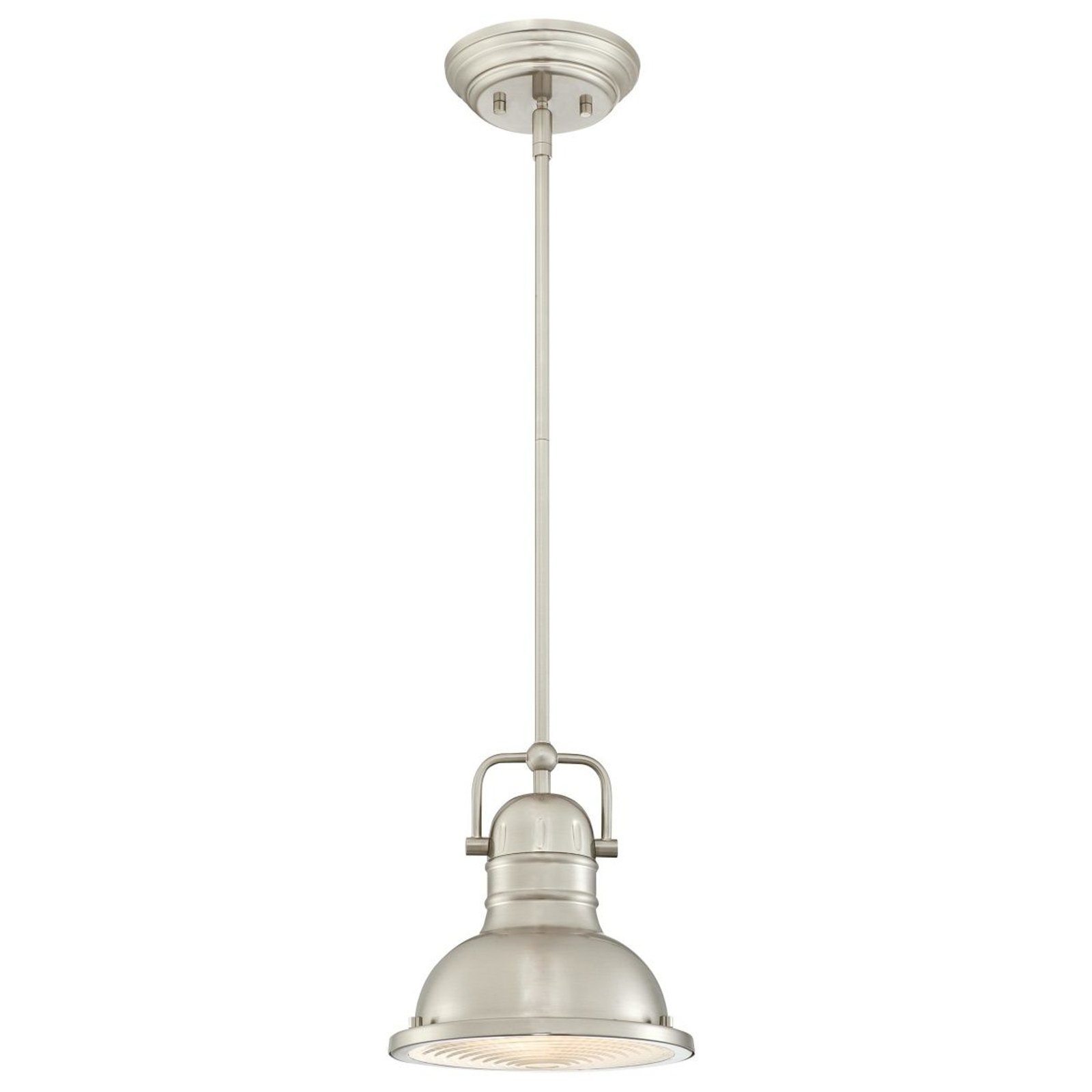 Lámpara colgante Westinghouse Boswell, color níquel cepillado