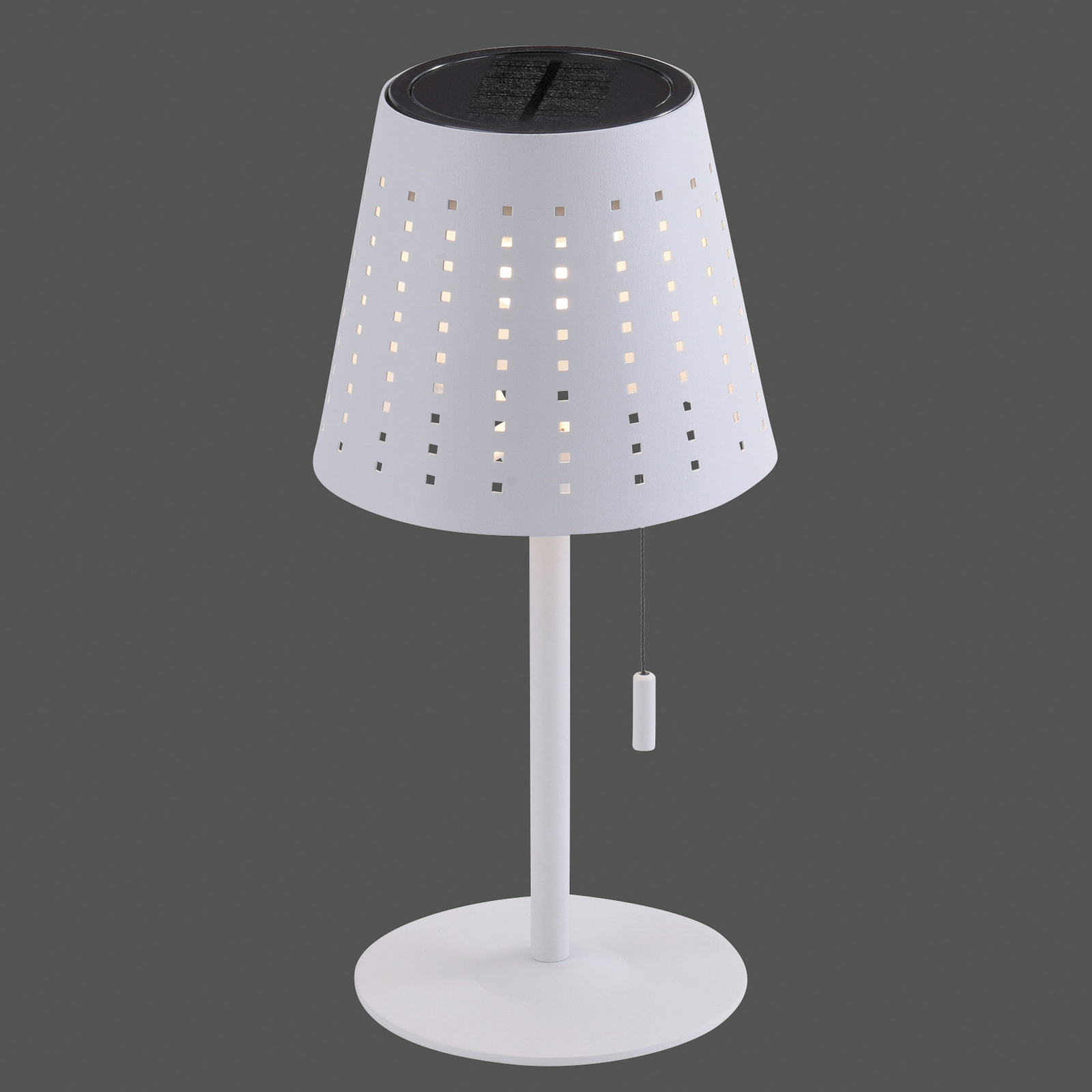 Mandy LED table lamp USB port, solar, white