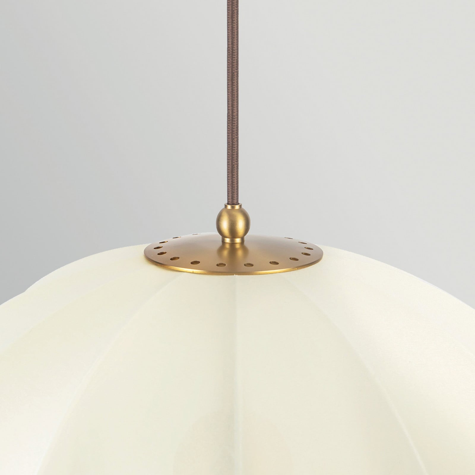 Crosby-riippuvalo, beige/kultainen, Ø 46 cm, 4 x E14 – Elstead - Olohuone - Vintage / retro - Metalli - Monilamppuinen