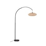 Solvian Bogenleuchte Bambus schwarz/natur - Lindby