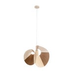 KARE Sella pendant light, beige, cotton/steel, G9
