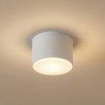 Plafonieră Tubo S, albă, oțel, Ø 8 cm, GX53