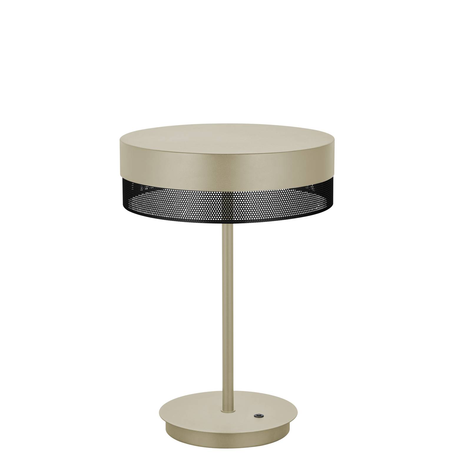 HELL LED stolní lampa Mesh, výška 43 cm, písková/černá