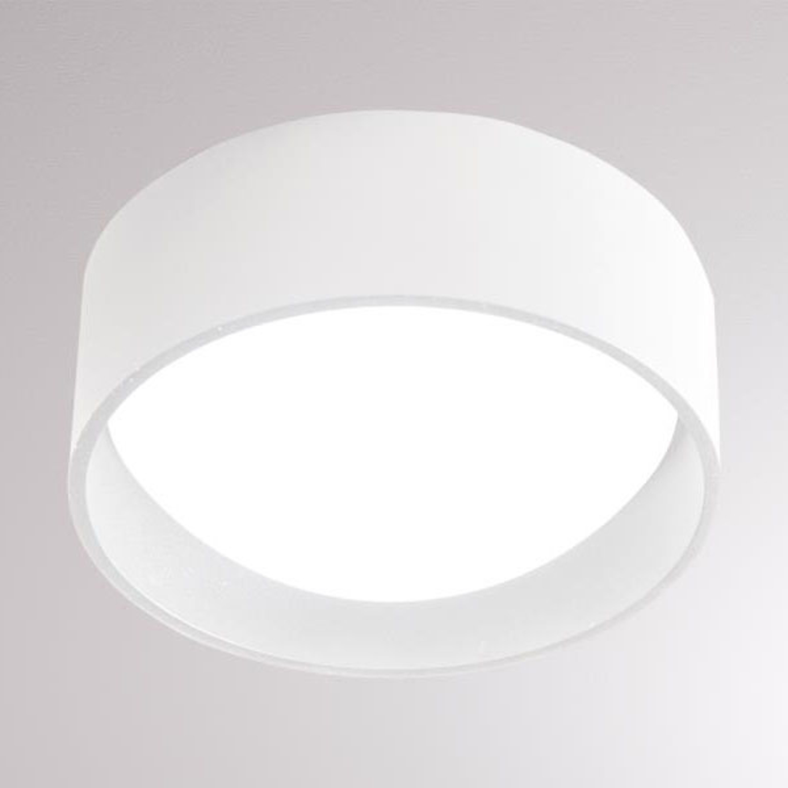 LOUM Yura LED ceiling light white, for Living / Dining Room, aluminium, 20 W, energy efficiency: A+, H: 5.8 cm