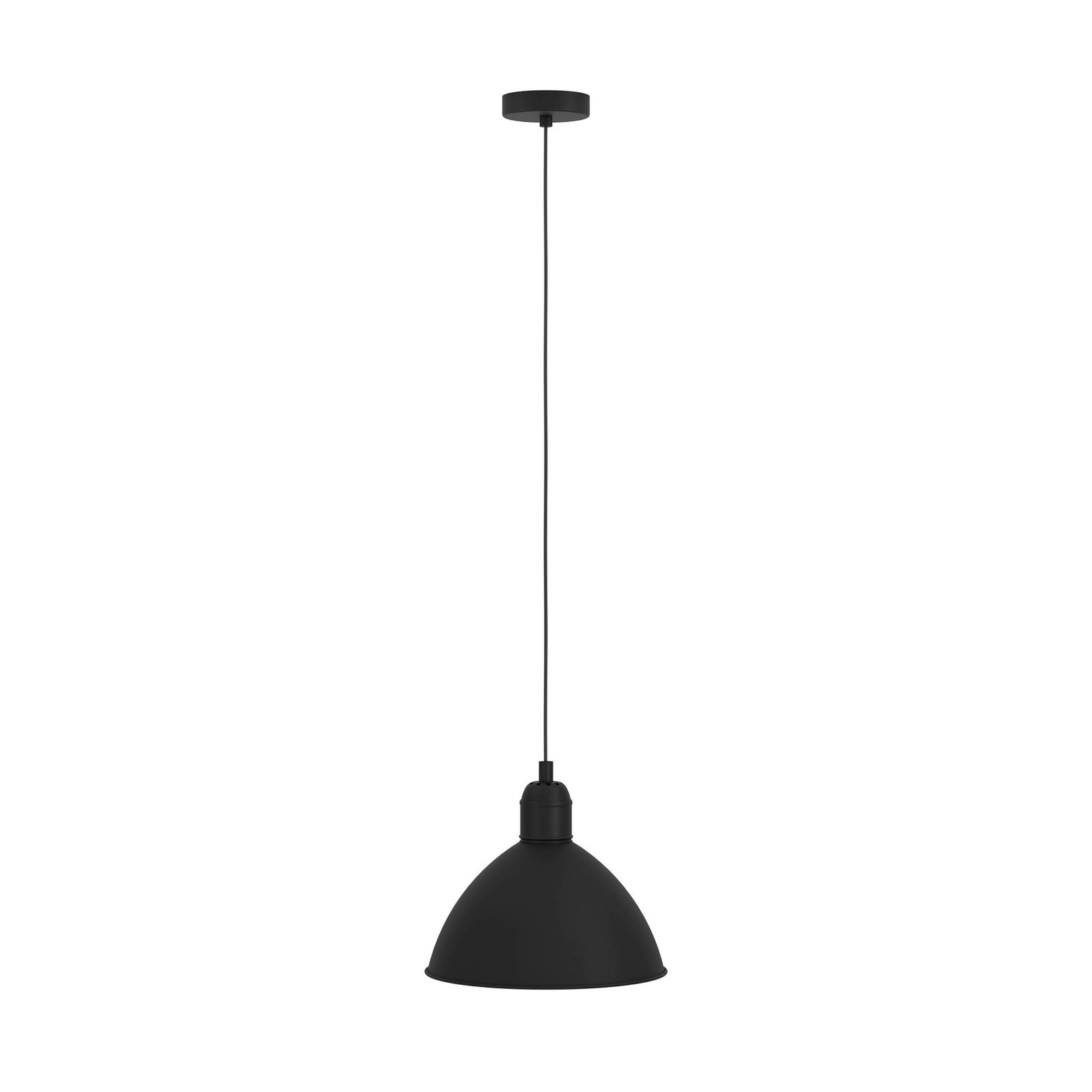 Vintage-hanglamp Priddy, 1-lamp, zwart