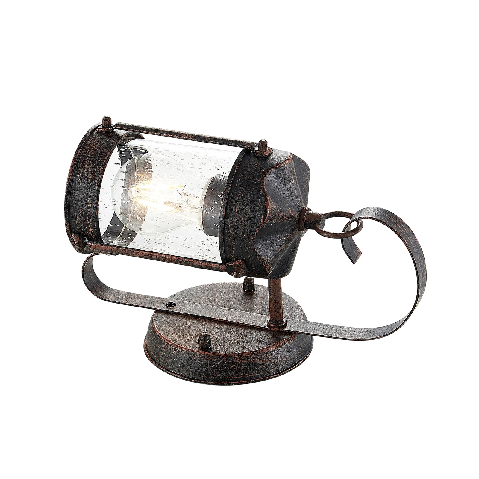 Lindby Außenwandleuchte Farly, rostbraun, Alu, 17cm