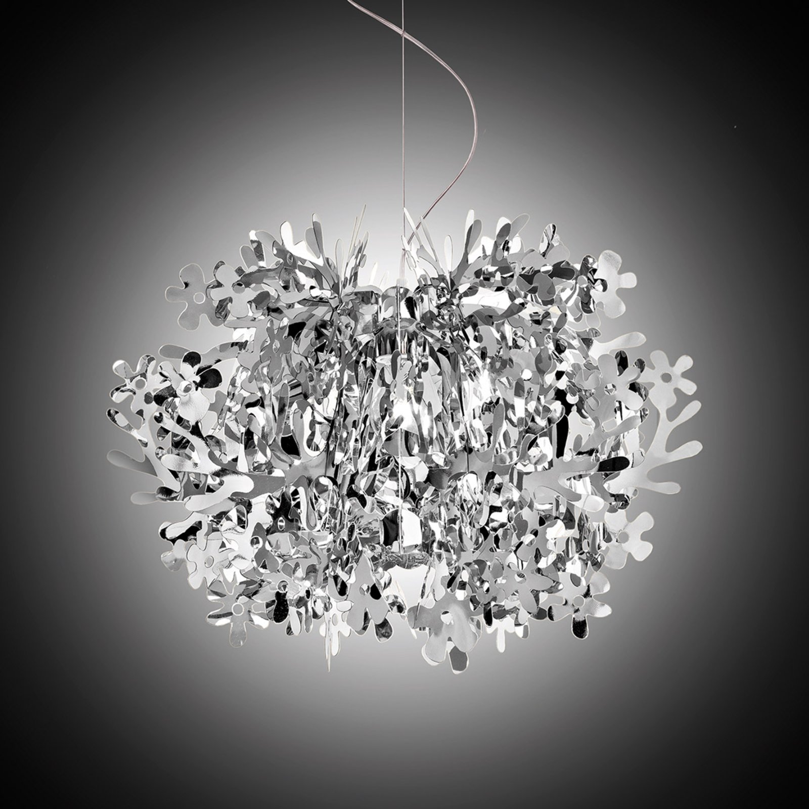 Slamp Fiorella - designer pendant lamp, silver