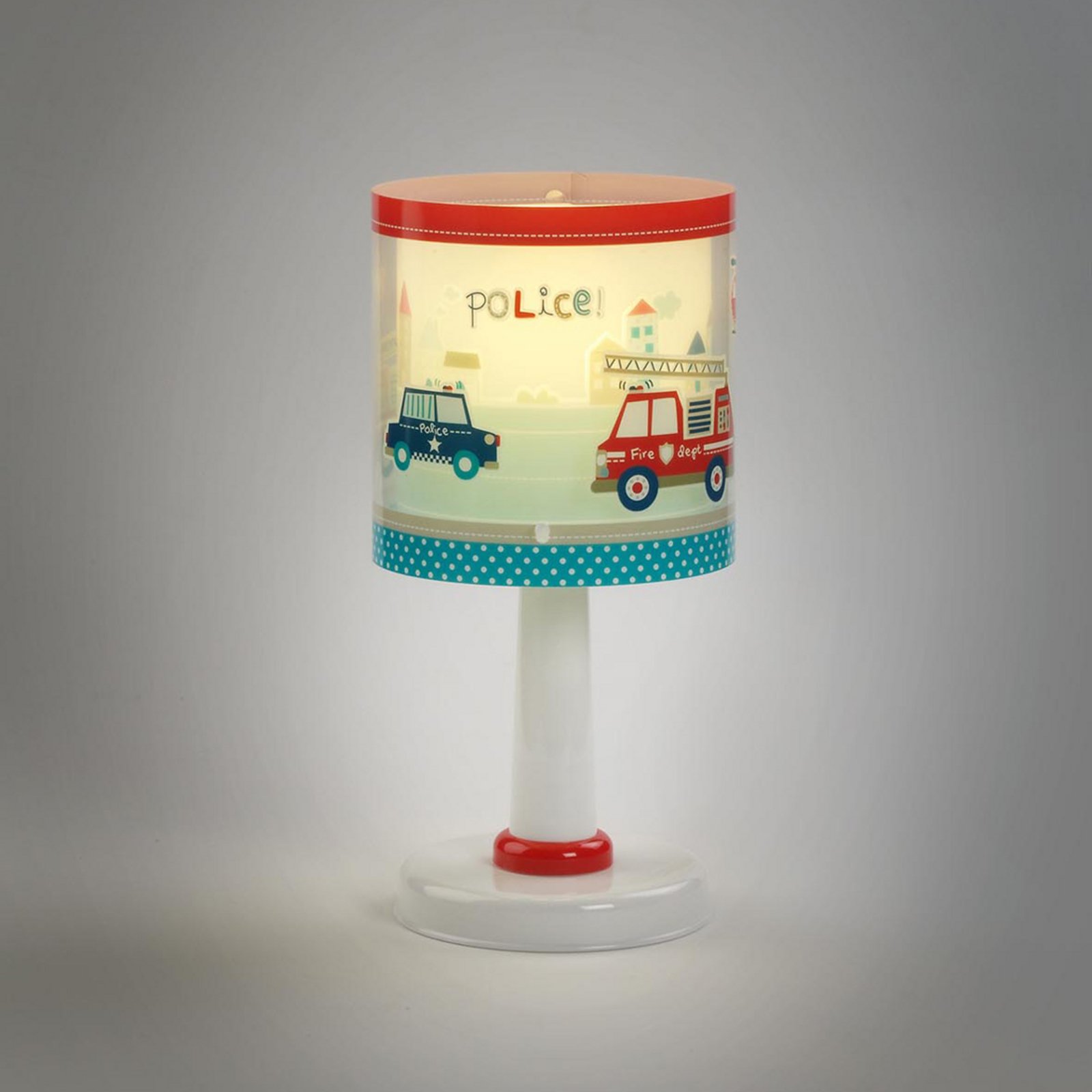 Barnbordlampe Police, G4, Ø 15 cm