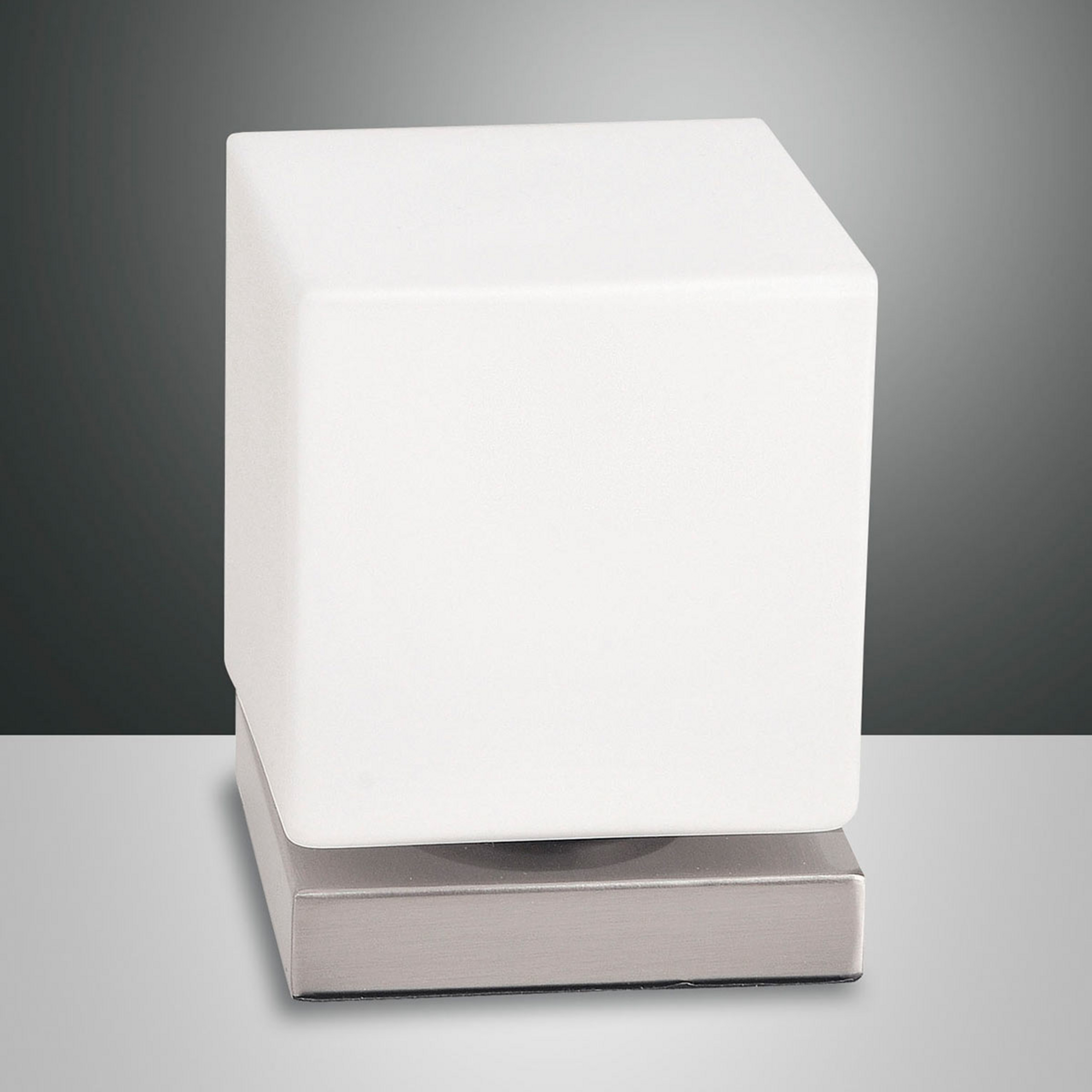 Lampe à poser LED Brenta nickel avec variateur