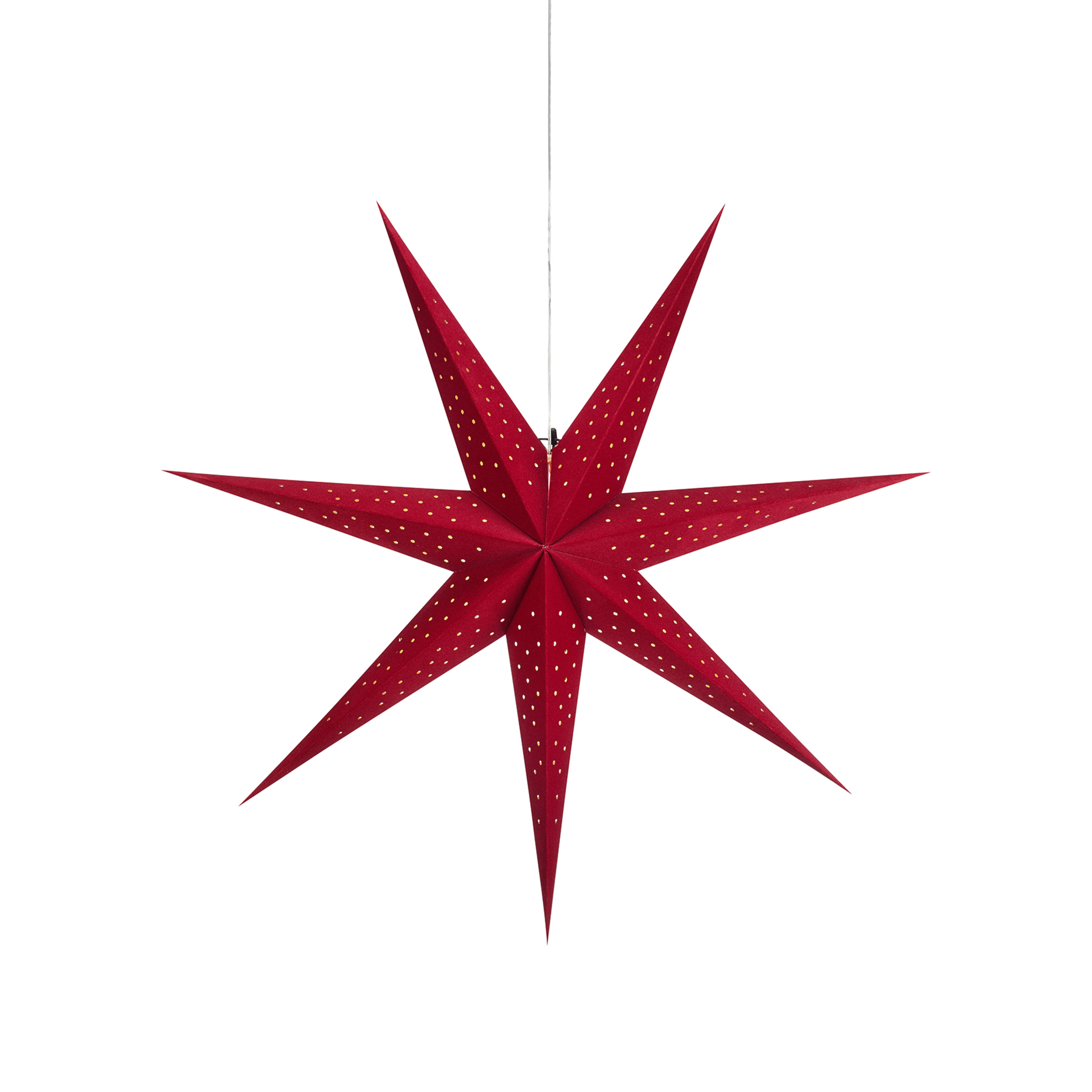 Blink, étoile à suspendre LED, aspect velours Ø 75cm rouge