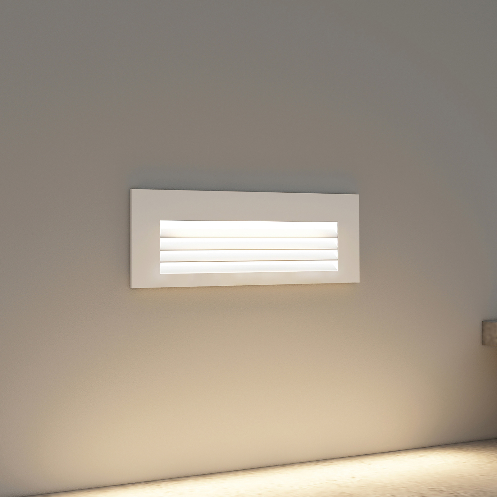 Arcchio Javis LED indbygningslampe, raster, hvid
