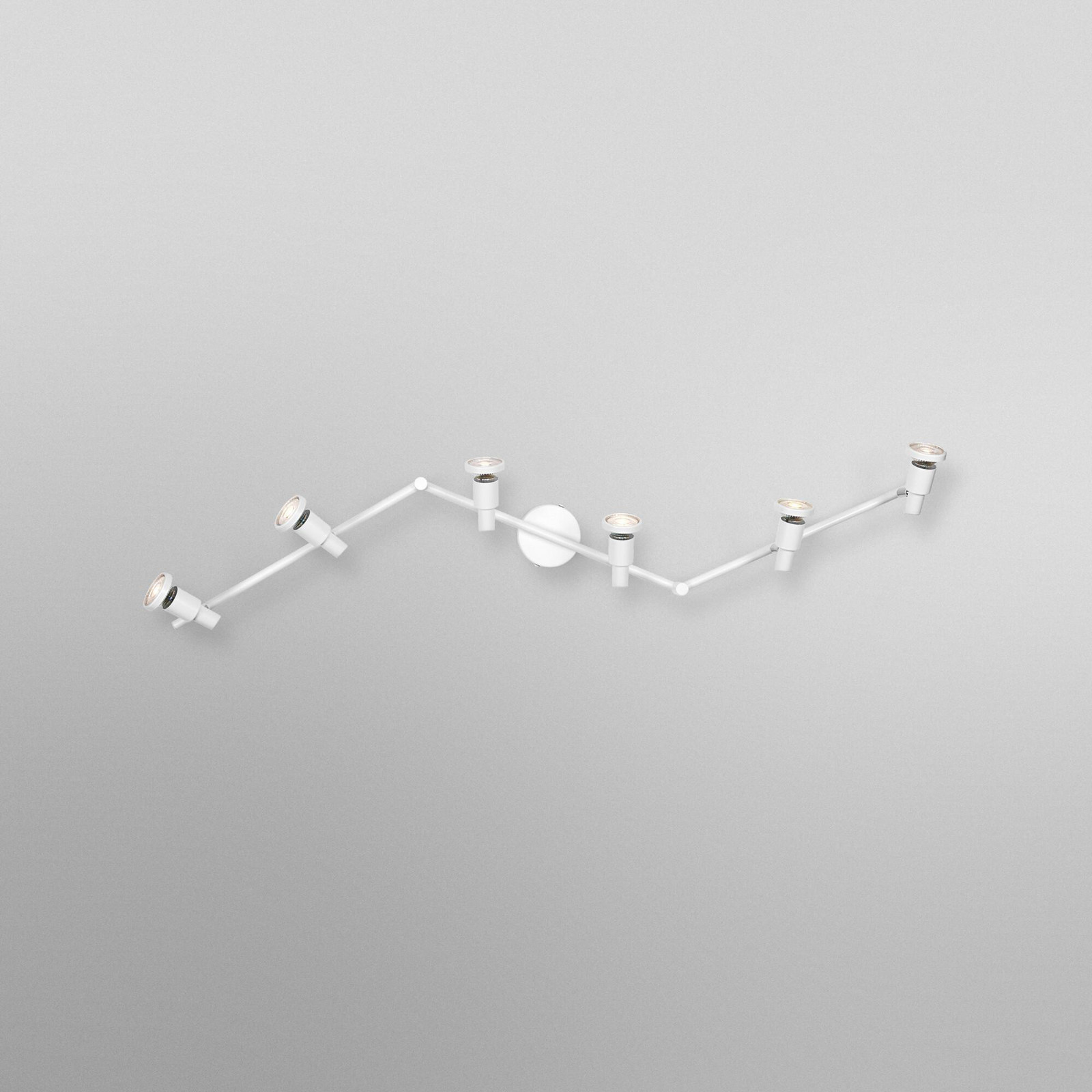 OSRAM тавански прожектор, бял, 6-крилен, метал, GU10-LED 927 dim