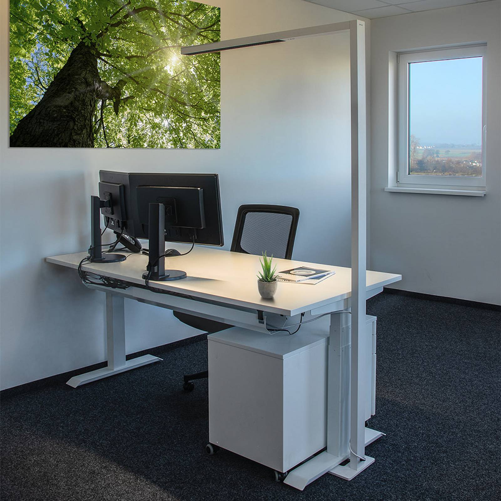 DOTLUX LED-Sensor-Stehleuchte STYLEbutler, weiß 80 W 4.000 K günstig online kaufen