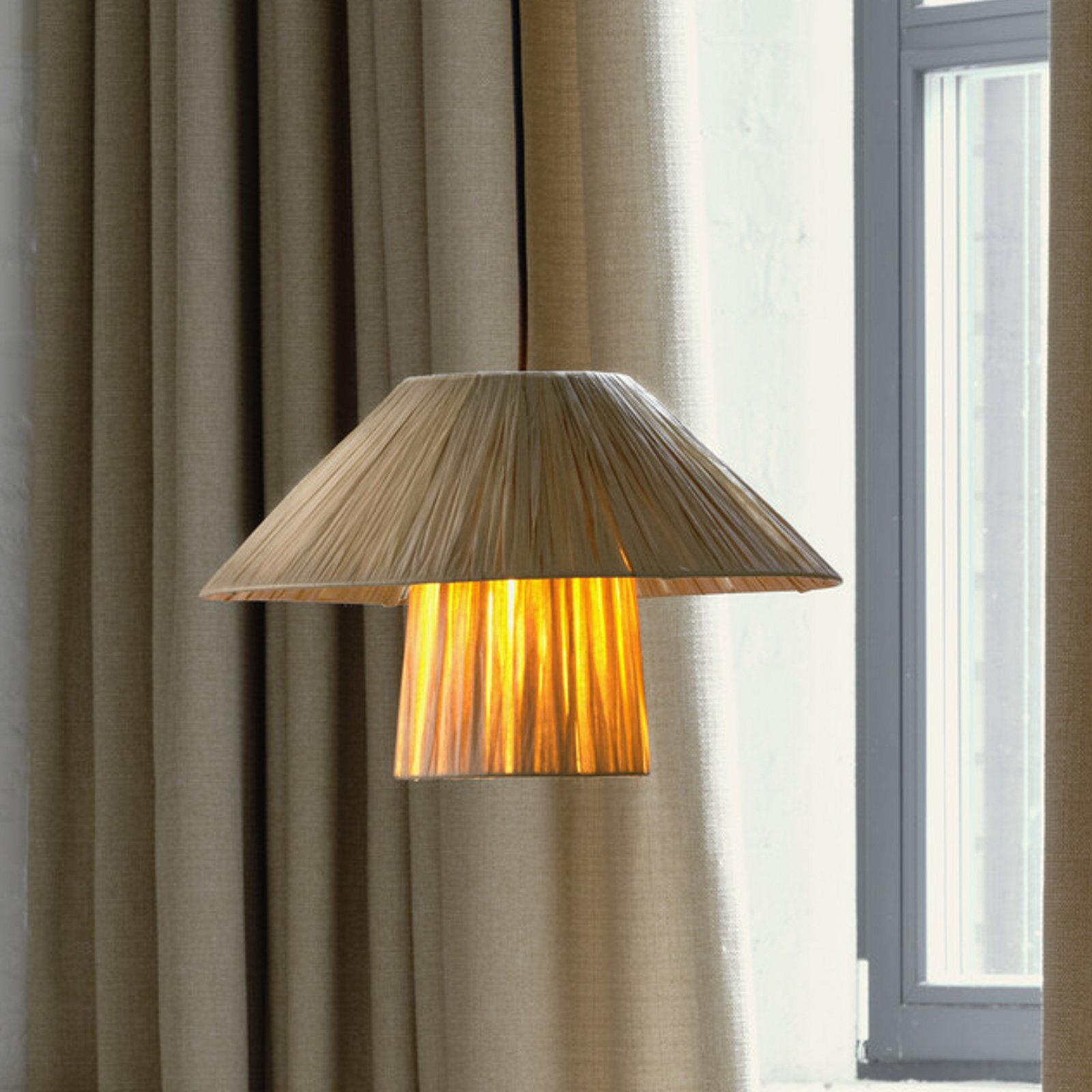 OSRAM viseča svetilka Decor Bamboo Paper Hut Ø 40 cm, bambus, E27