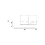 Adaptateur pour rail Nivo, noir, triphasé, en métal - Sigor