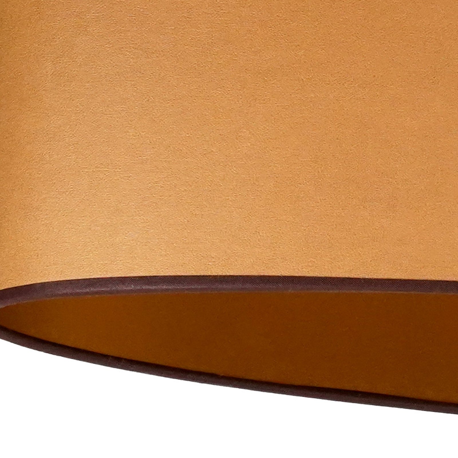 Envostar pendant light Idun, brown, imitation leather vegan, 80 cm