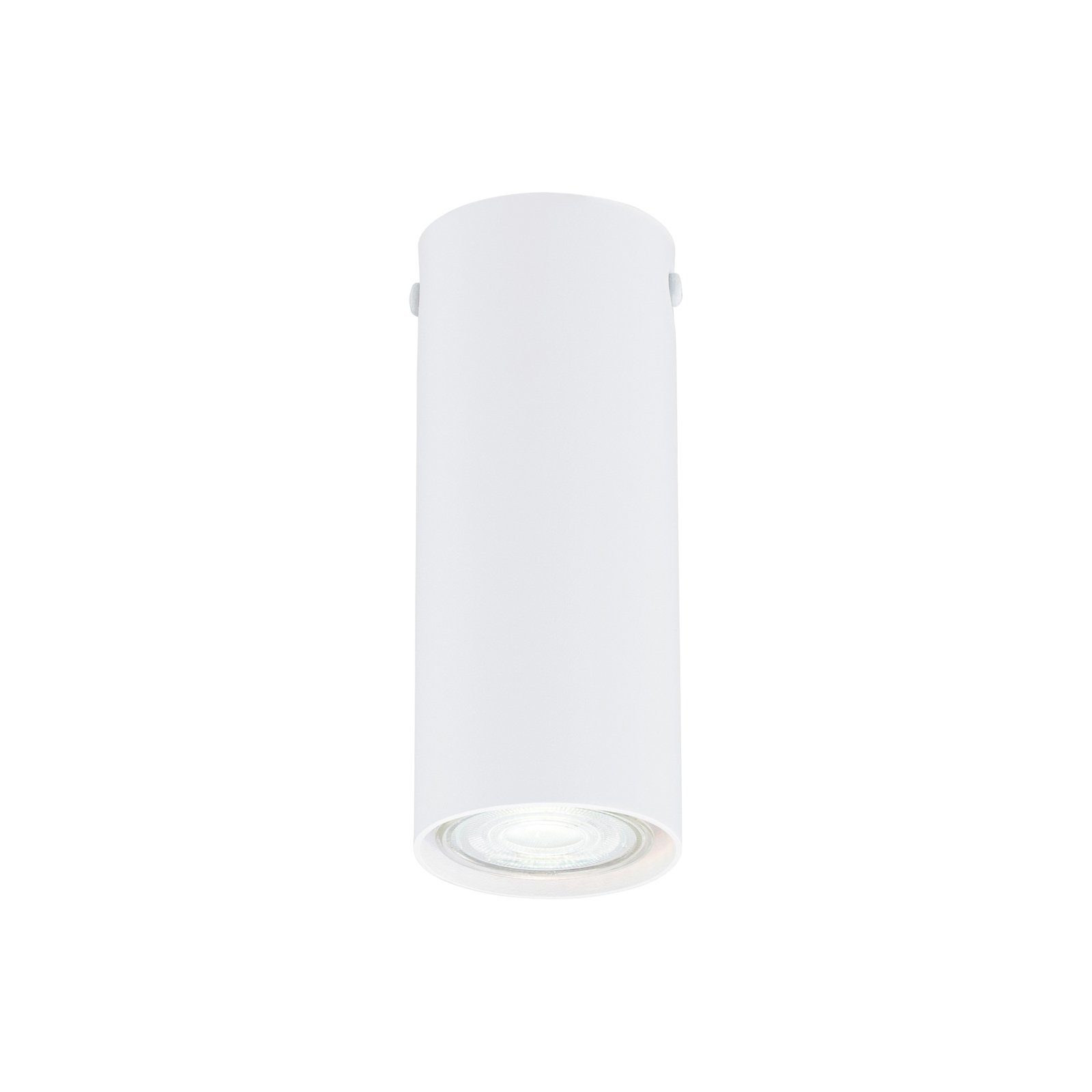 Spot pour plafond Tecno 1S, acier, GU10, hauteur 15 cm, blanc