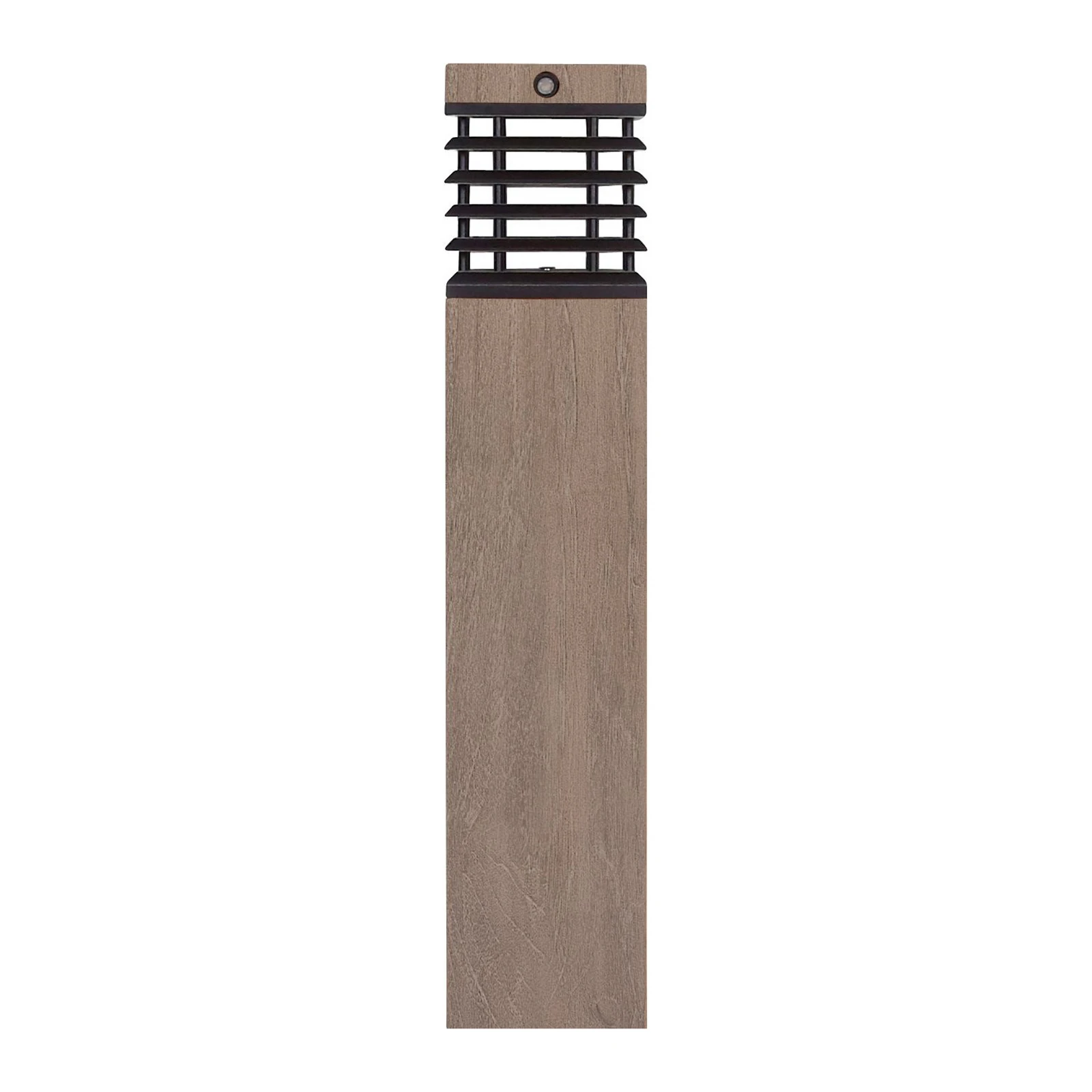Les Jardins LED-Solarwegeleuchte Tekura, grau, Holz, 75 cm