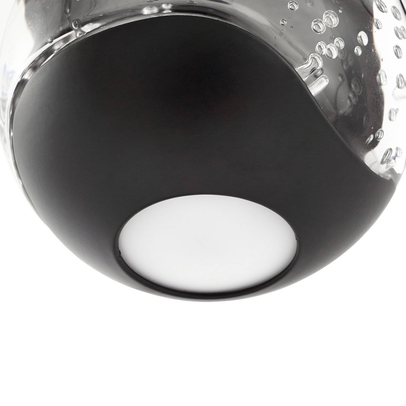 Hayley LED-Hängelampe neunflammig schwarz Glas - Lucande