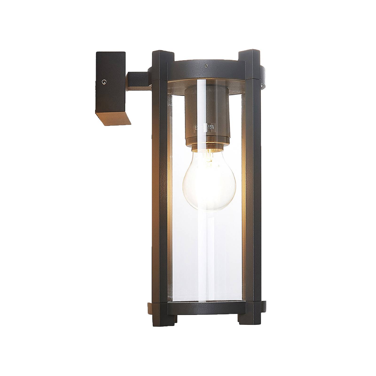 Lucande Brienne kültéri fali lámpa, üveg, kerek