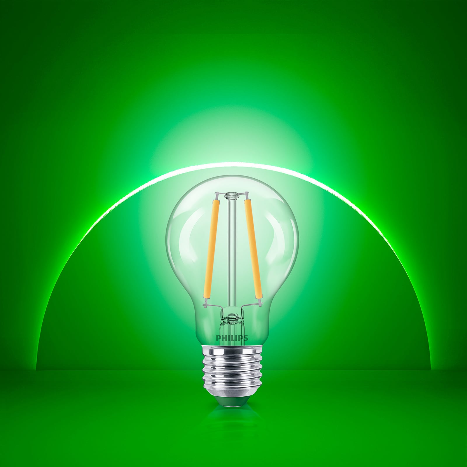 Philips E27 LED spuldze A60 2,3W 485lm 2700K caurspīdīga