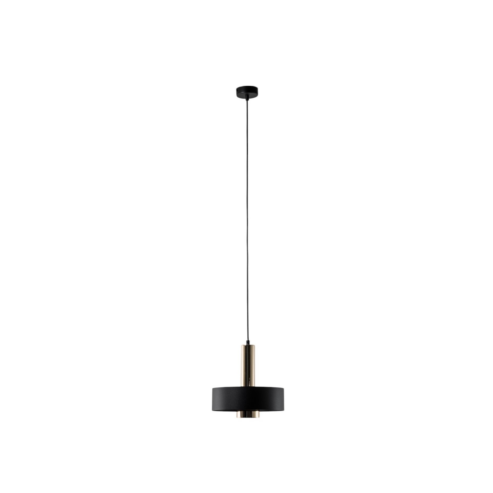 Hanglamp Rif Lux, zwart/goud, Ø 25 cm, staal