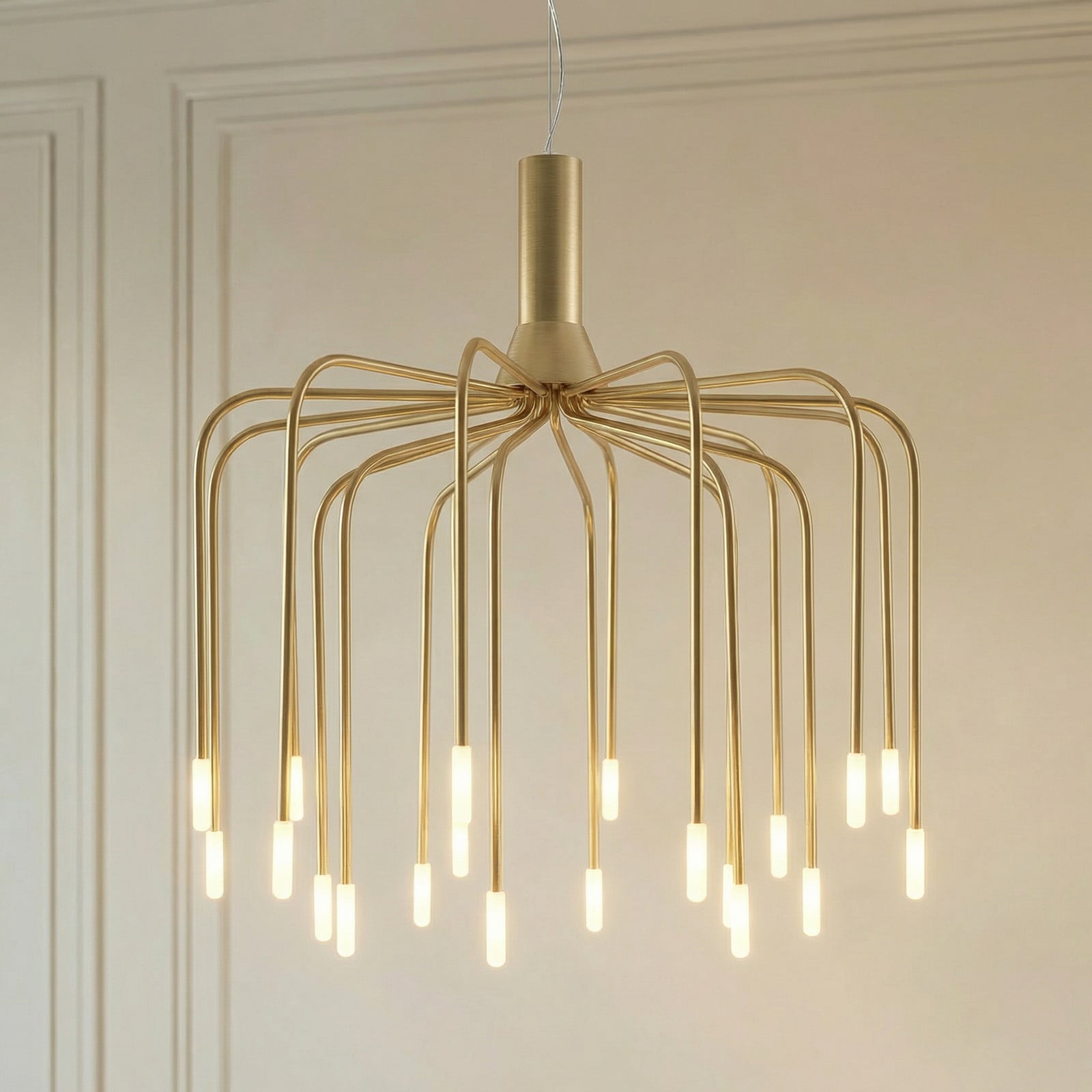 Lampă suspendată LED Lucande Ariadne Ø 57 cm auriu mat 20 de becuri - Camera de zi / sufragerie - Modern - auriu alb - Metal