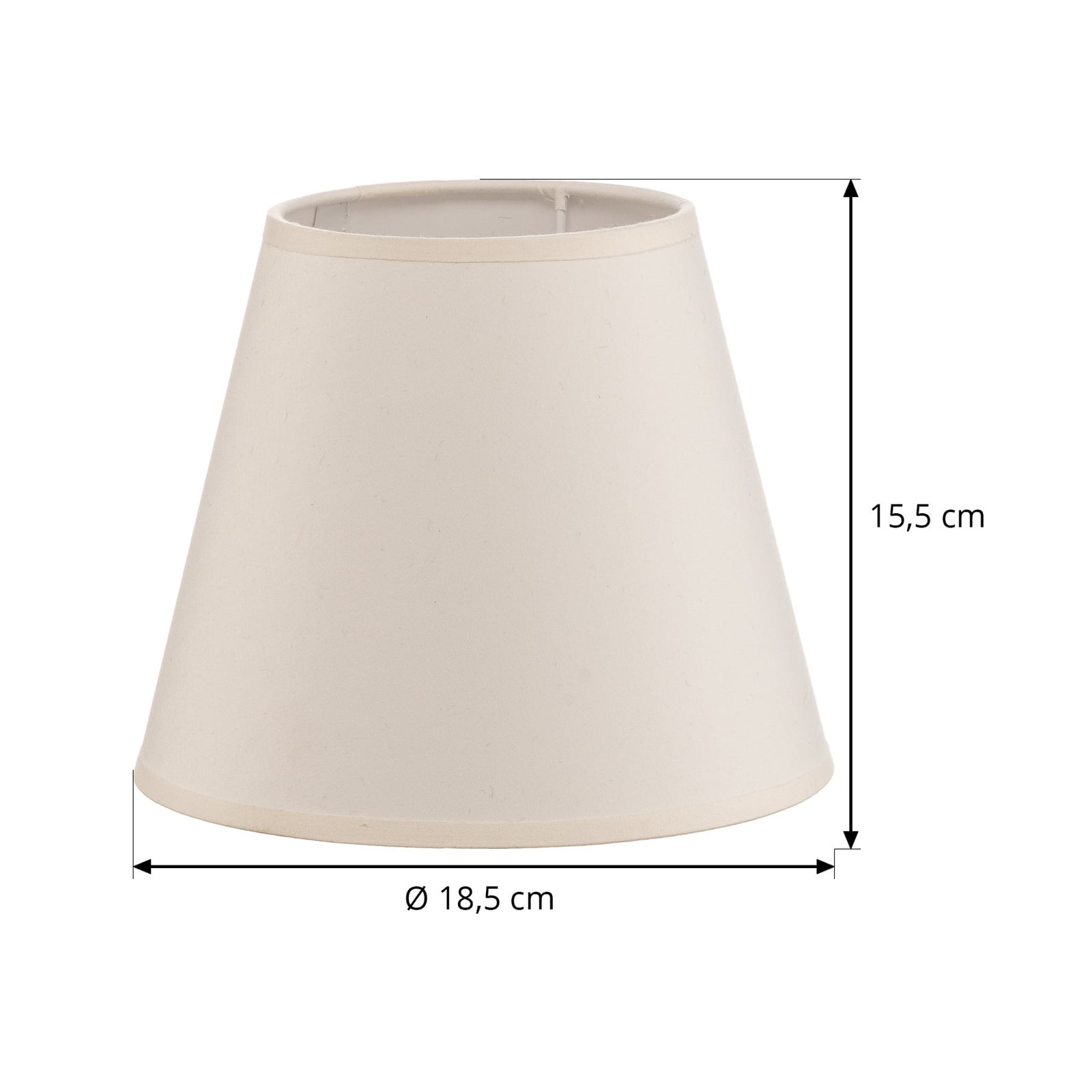 Abat-jour Sofia Hauteur 15,5 cm, écru/blanc