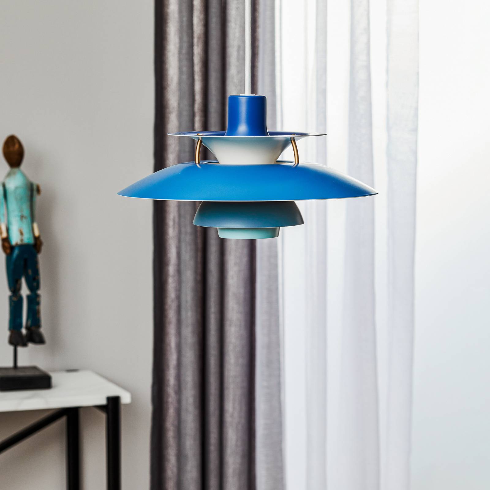 Louis Poulsen PH 5 Mini lampa wisząca, niebieska