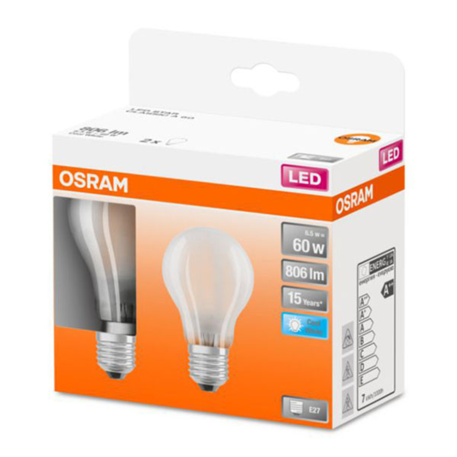 Osram OSRAM Classic A LED bulb E27 7 W 4,000 K matt dim
