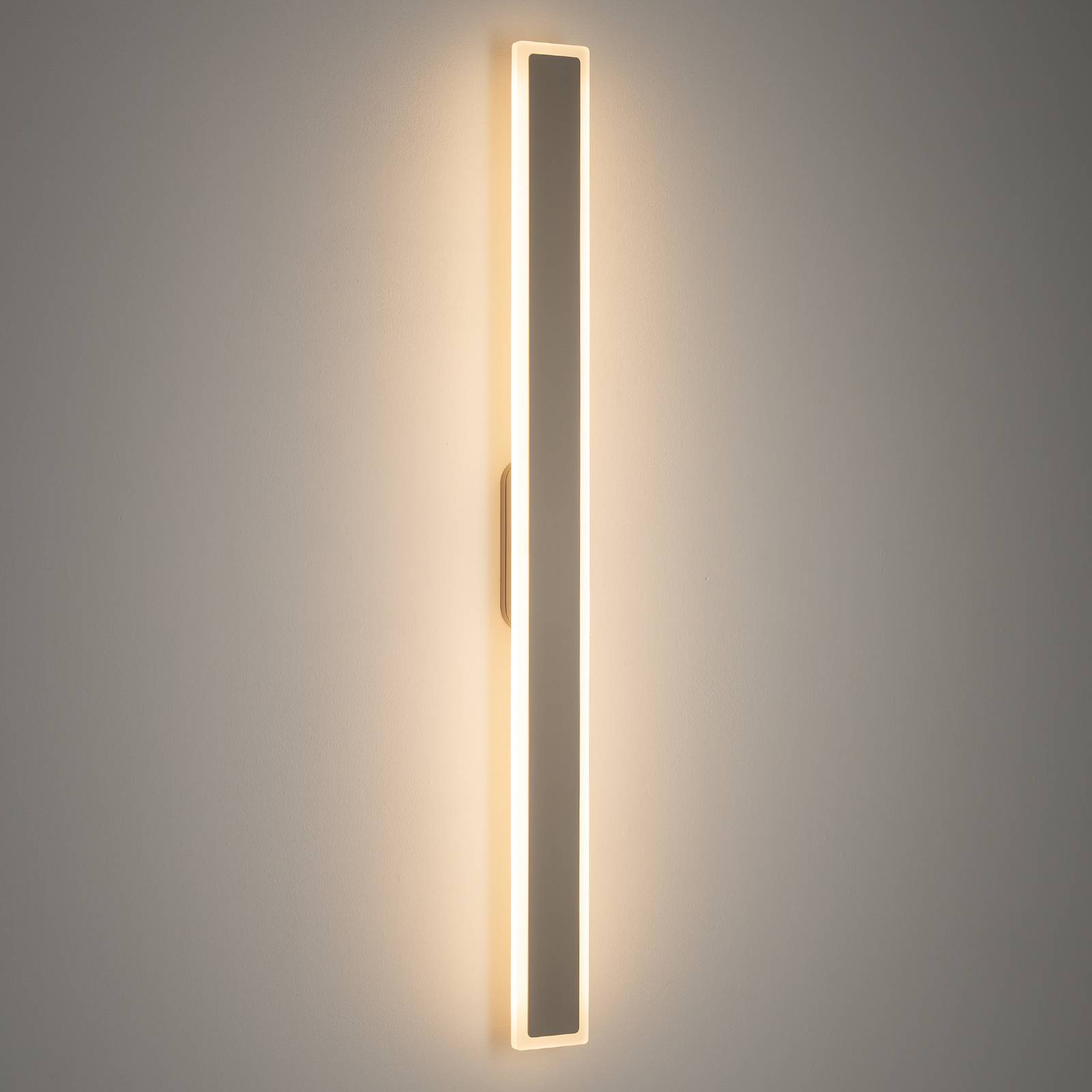 LED-Wandleuchte Isla, sand, Aluminium, Höhe 100 cm, IP54 günstig online kaufen