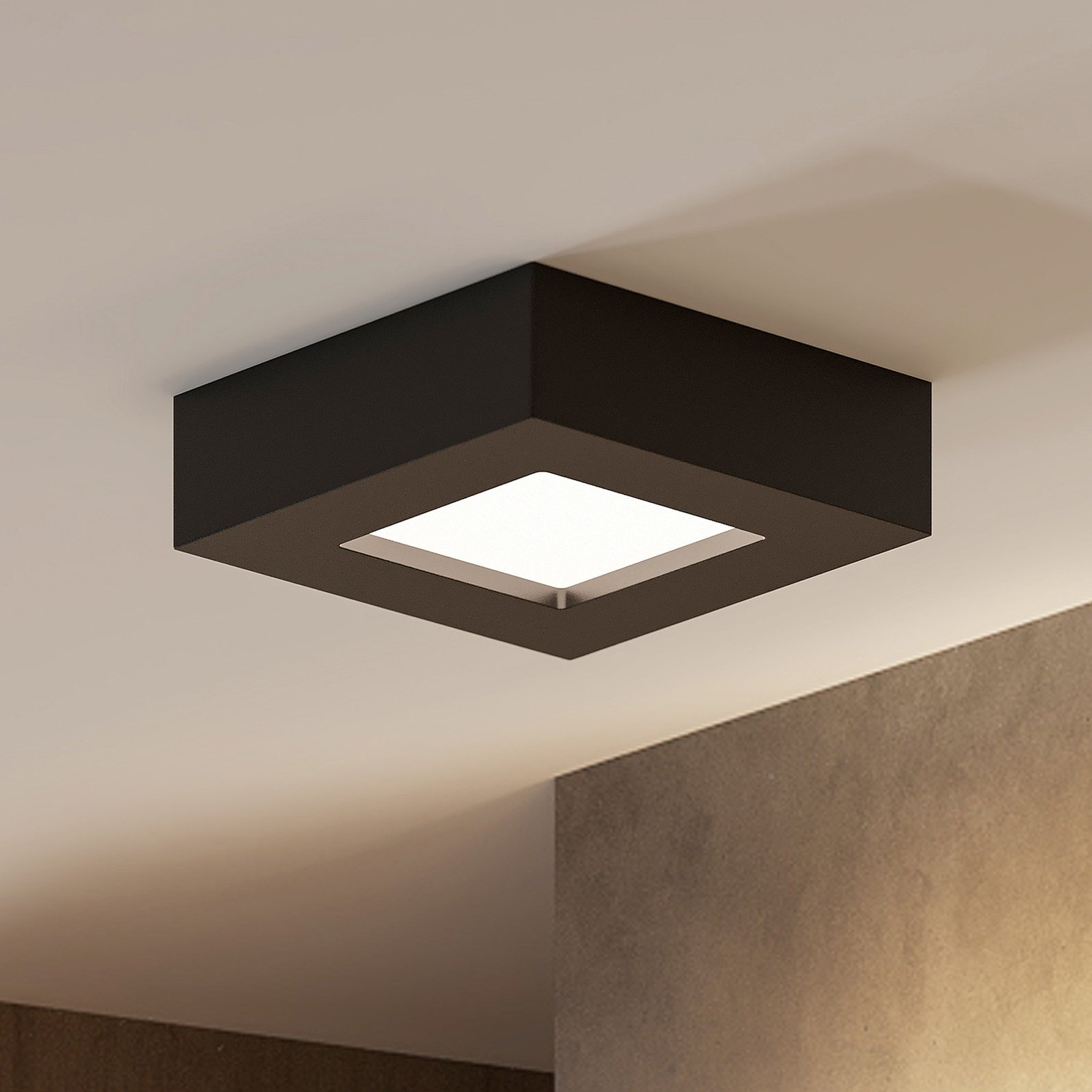 Prios Mazin LED ceiling lamp, IP44, CCT, 6W