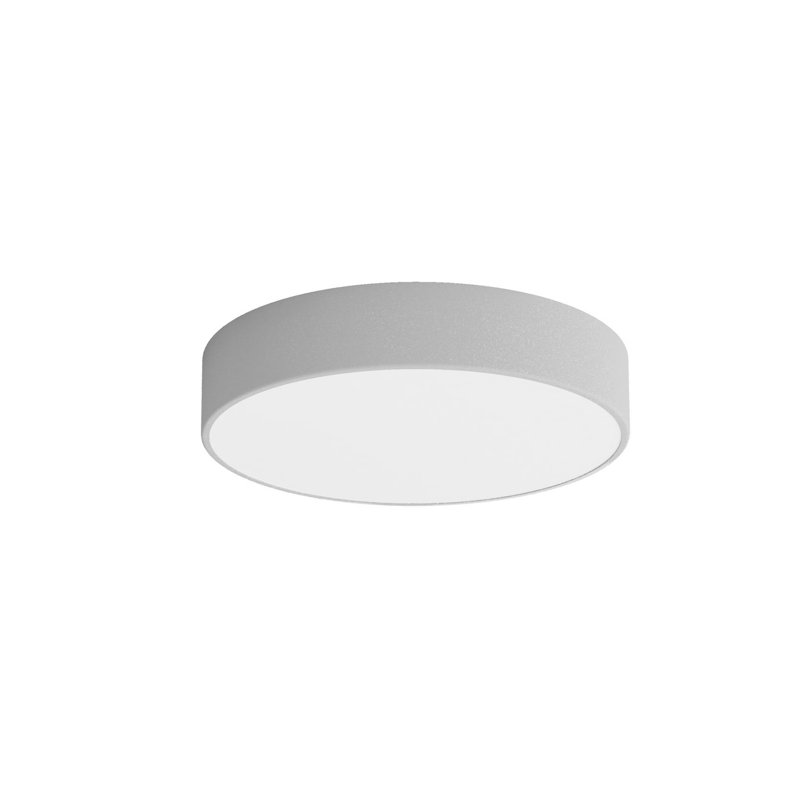 Cleo 400 ceiling lamp, grey, sensor, IP54, Ø 40 cm, metal