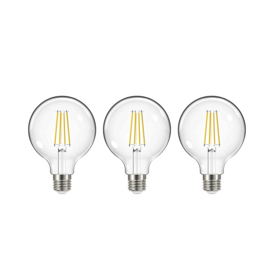 LED-Leuchtmittel Filament, E27, G95, 3,8W, 2700K, 806lm, 3er