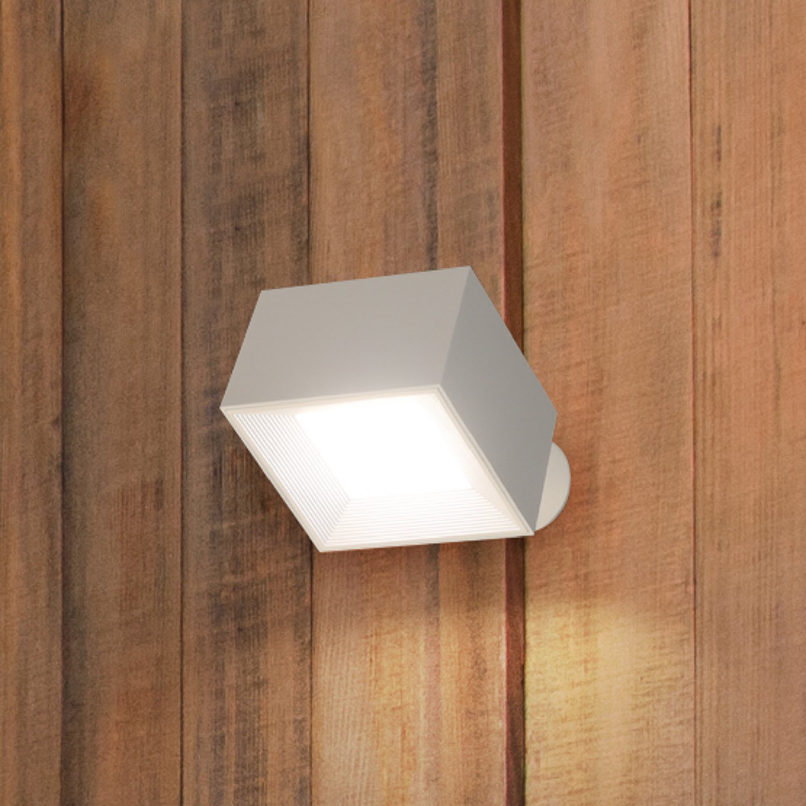 LED rechargeable wall spot Magnetics, white, cube-shaped, dimmable, CCT