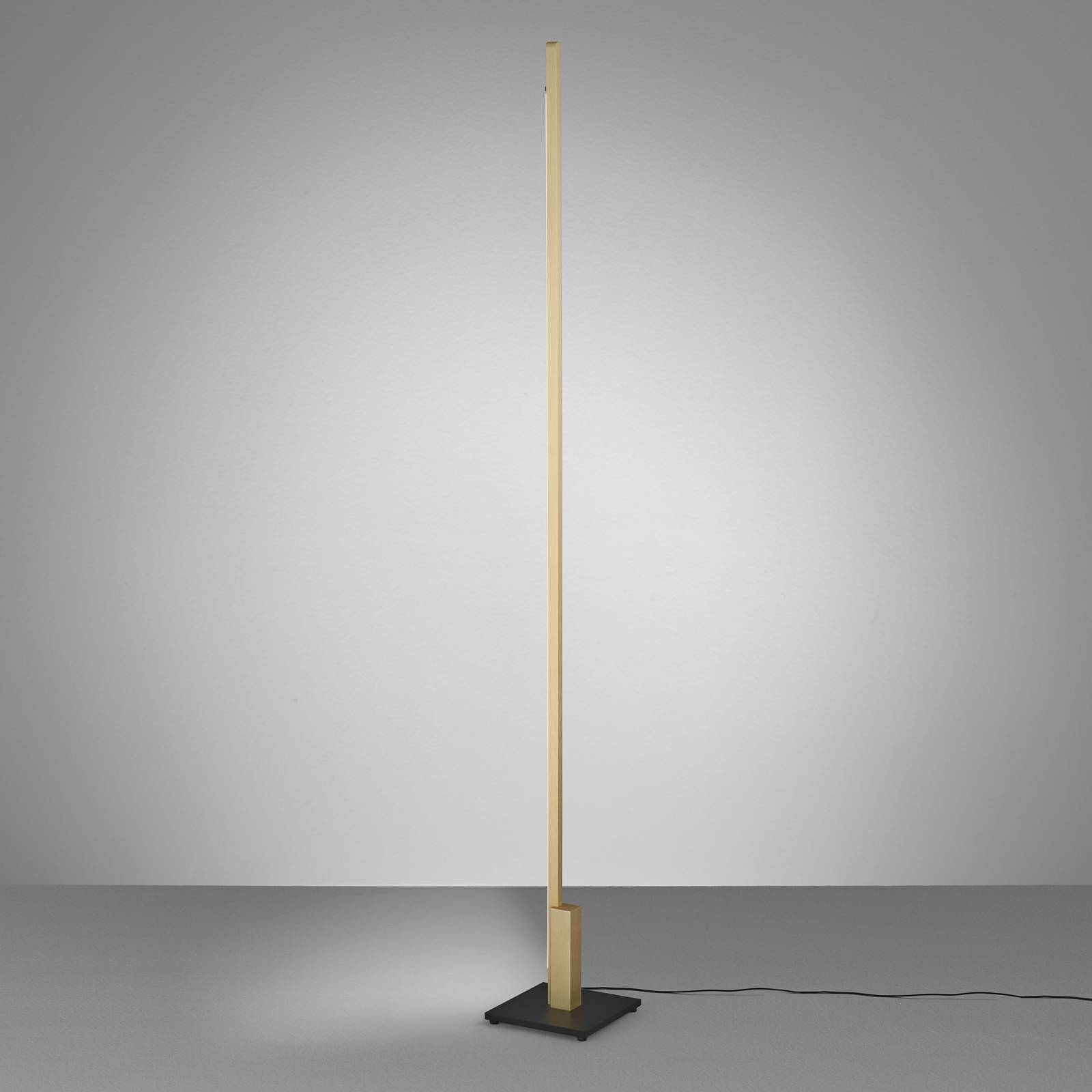 Quitani Talon LED vloerlamp geanodiseerd mat messing