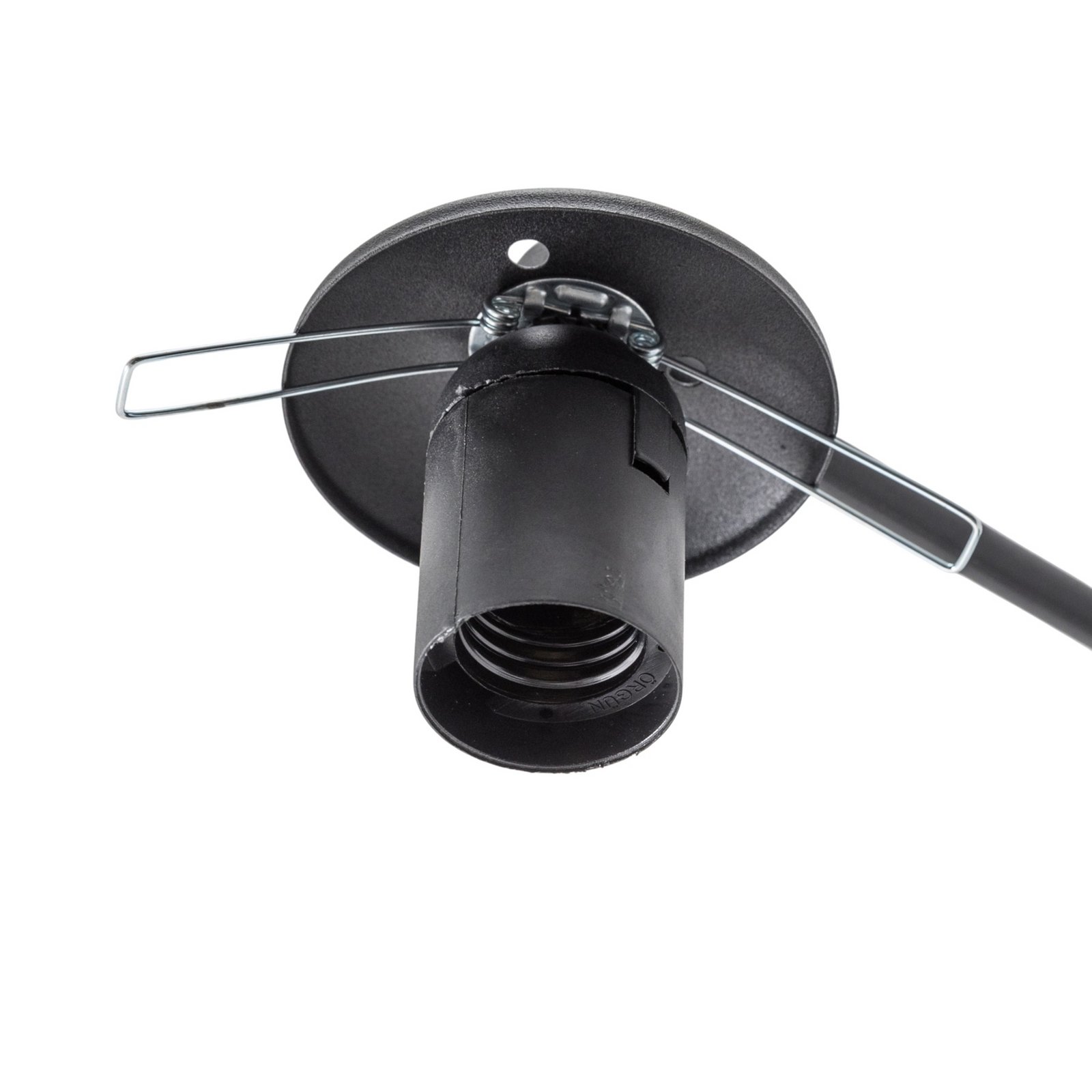 Aplique de pared Daisy, negro, cristal, altura 22 cm, E27