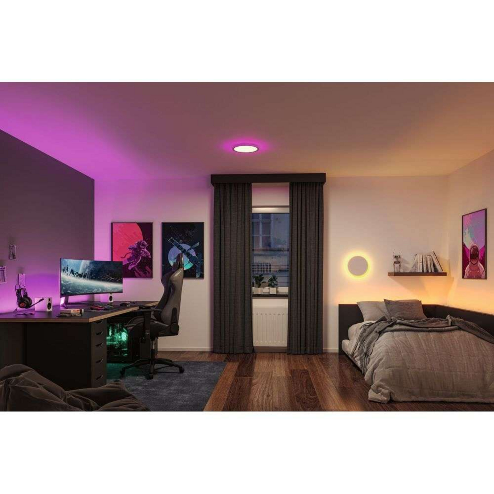 Atria Shine LED Stropní svítidlo Ø29 RGB&Bílá Dim. Bílá - Paulmann